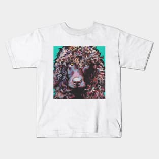 Irish Water Spaniel Fun Dog bright colorful Pop Art Kids T-Shirt